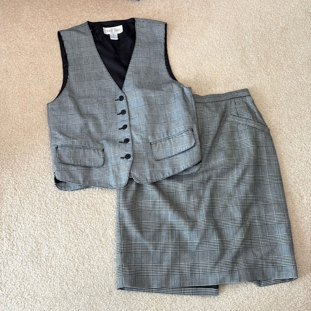 Vintage 90s Matching Vest and Skirt